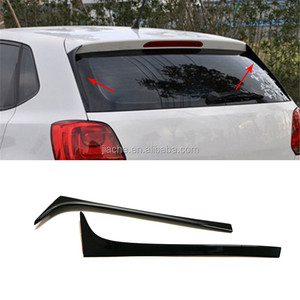 Lato posteriore del Tetto Spoiler lama di Ali per <span class=keywords><strong>Volkswagen</strong></span> VW <span class=keywords><strong>Polo</strong></span> Standard 2011-2018 Non Per GTI <span class=keywords><strong>R</strong></span> ABS Pianoforte nero Trim Grembiuli Winglet - Product Image 5
