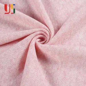 Non stretch yarn dyed weft pink cotton shirting french terry knit fabric for hoodie