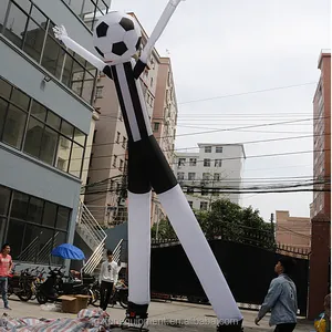 नवीनतम 6mH अनुकूलित डिजाइन डबल पैरों inflatable फुटबॉल हवा नर्तकी फुटबॉल skydancer के लिए फैक्टरी बिक्री सीधे