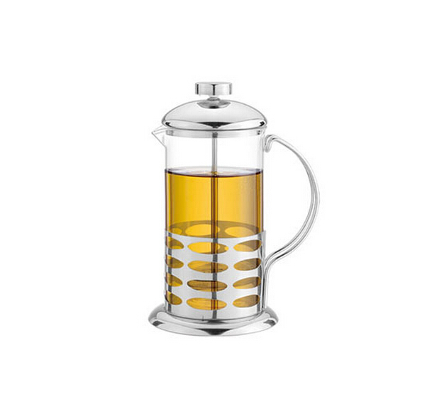 Haonai customized bulk french press stainless steel shock proof glass coffee maker
