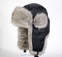 2023 invierno piel sintética rusa Ushanka, sombrero de trampero y pasamontañas
