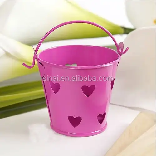 High Quality Laser Cut Wedding Gift Tin Bucket Box