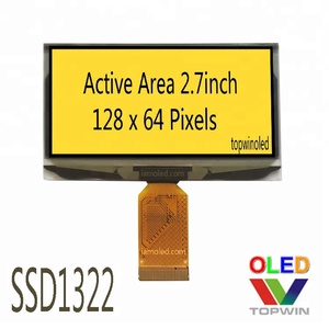 Topwin 2.7 ''2.7 אינץ 2.7 אינץ 128x64 רזולוציה צהוב צבע UG-2864ASYIG01 oled תצוגה עם ssd1322 נהיגה IC רב ממשק - Product Image 6