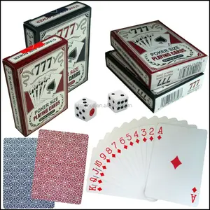 Jeu de cartes de poker, en papier, format standard imprimé, 777