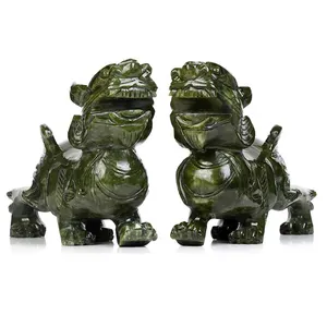 Fengshui yao pi jade riqueza estatua pixiu de talla de piedra de la suerte pixiu escultura de gran tamaño