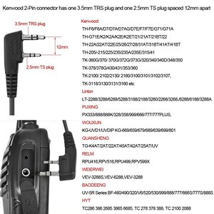 Talkie-walkie casque D'air Écouteur Acoustique Baofeng Radio 2 Broches PTT Transparent Micro Casque K Port UV-5R - Product Image 5