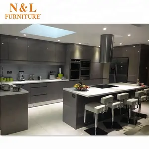 Belanja 2022 Pemasok Cina Gratis CAD 3D-MAX Desain Dapur Modern Standar Putih