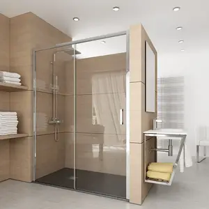 カスタマイズされたシャワーエンクロージャーよくデザインシャワーキュービクル1400 × 1900 Sliding Shower Door