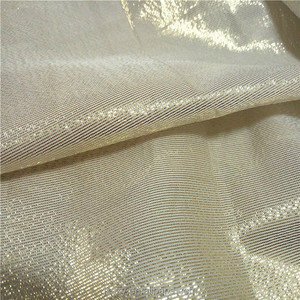 Abito di natale moda 100% tessuto di seta <span class=keywords><strong>Lurex</strong></span> Jacquard con tocco metallico oro - Product Image 2