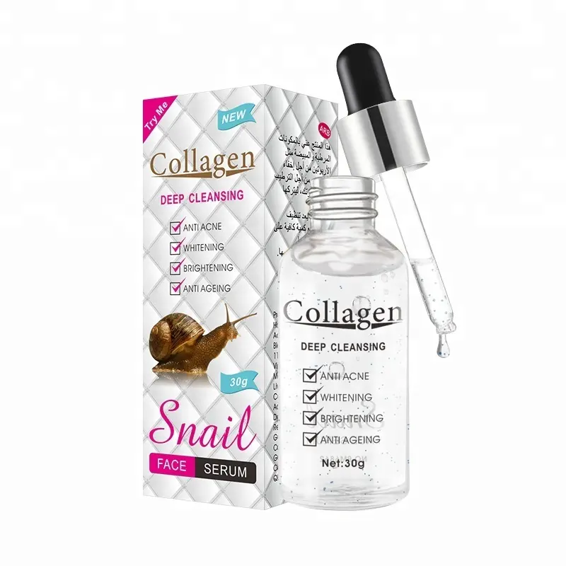 Sérum anti-âge pour soins de la peau, anti-acné, collagène, réparation d'escargot, blanchissant, pour le visage