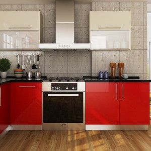 OPPEIN Kenya Project Modern Design <strong>Round</strong> Laminate <strong>Kitchen</strong> <strong>Cabinets</strong>