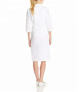 New style design hospital white nurse uniform dress