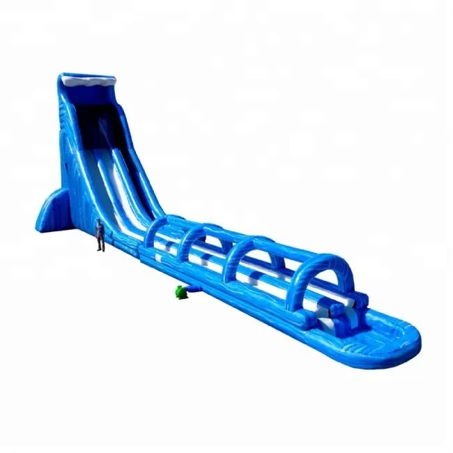 100ft long blue crush extreme inflatable water slide giant inflatable water slide double slide