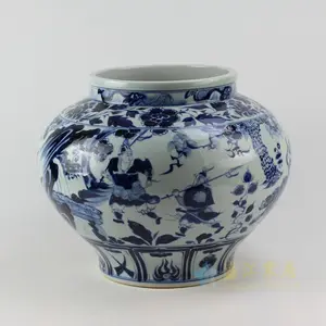 RZEZ02-E 14.5 inch Guigu zi design blue and white Ming reproduction Ceramic Vases