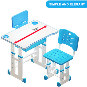 Weelin rosa azul plegable niños escritorio mesa de estudio para los niños de los estudiantes - Product Image 6