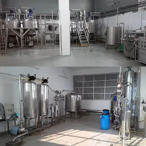 Cheese making machine in modern dairy factory