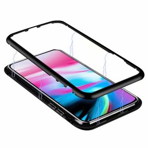 Đối với <span class=keywords><strong>iPhone</strong></span> X Trường Hợp, Hấp Phụ Từ Điện Thoại Trường Hợp Built-In Mạnh Mẽ Nam Châm Kim Loại Lật Khung + Rõ Ràng Tempered Glass Trở Lại - Product Image 3