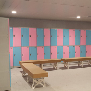 Armoire de <span class=keywords><strong>rangement</strong></span> pour bagages en plastique ABS Toppla T-382L, école, hôtel, dortoir, personnel, <span class=keywords><strong>colonne</strong></span> unique, deux portes, casiers - Product Image 2