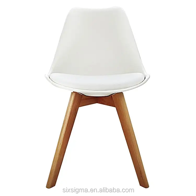 elegant wooden pu seat plastic cafe chair