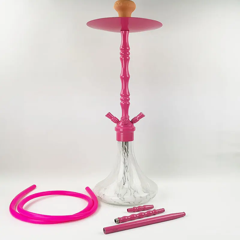 Tuyau chicha rose haute qualité, grand verre, barre de shisha hookah