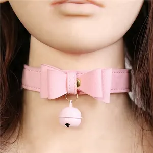 fetish Sex toys for women bondage collar for female Bells Gold Hole Pin Buckle