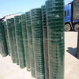 PVC kaplı yeni Euro hollanda tel örgü fiyat kaynaklı tel örgü çit Anping fabrika plastik kaplı demir tel kare