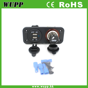 Inalámbrico coche toma del encendedor y cargador de coche doble USB para coche barco moto ATV UTV <span class=keywords><strong>Camper</strong></span> Caravans - Product Image 1