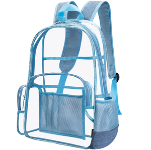 Bán buôn tùy chỉnh ngoài trời trẻ em không thấm nước trường trong suốt rõ ràng PVC Ba lô với logo - Product Image 2