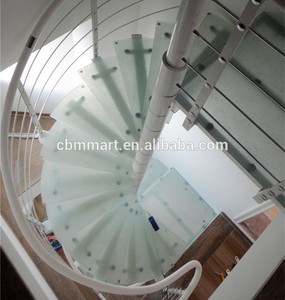 De acero al carbono de la escalera de <span class=keywords><strong>caracol</strong></span> con barandilla barandilla de acero inoxidable - Product Image 2