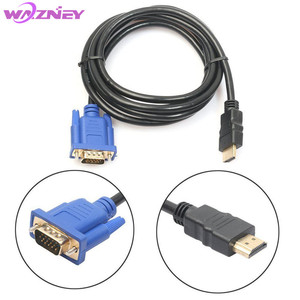 1080P 1.8 m <span class=keywords><strong>HDMI</strong></span> để VGA Cáp <span class=keywords><strong>HDMI</strong></span> Nam để VGA <span class=keywords><strong>15</strong></span> <span class=keywords><strong>pin</strong></span> nam 1.8 mét HD cáp mạ vàng kết nối cho PC máy tính bảng Máy Tính Xách Tay PC TV - Product Image 4