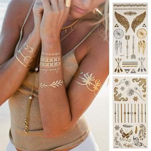 Ocean Series Sea Horse Tortue Octopus Starfish Sexy Retro Golden Silver Métallique <span class=keywords><strong>Temporaire</strong></span> Flash Inspiré <span class=keywords><strong>Tatouage</strong></span> Autocollant - Product Image 6