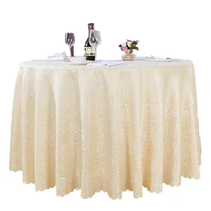 Charmcci-servilletas de encaje de poliéster para boda, tela de mesa de Yiwu, bordado de peonía, flor, oro rosa, 600411