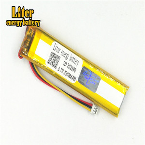 Plugue 1.5-<strong>3</strong> F&aacute;brica factory high quality lithium polymer battery <strong>3</strong>.7 V 702890 2800 mAh Li-ion rechargeable LiPo battery - Product Image 1