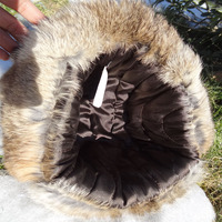 Gorro de Aviador Ruso de Invierno Personalizado con Forro de Piel de Conejo Cálido y Orejeras, Estilo Ruso para Exteriores con Logotipo de Felpa