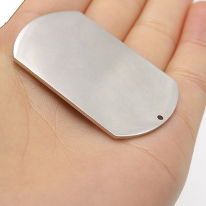 <span class=keywords><strong>Pendentif</strong></span> gravé DogTag vierge en acier inoxydable poli miroir OEM sur mesure - Product Image 6