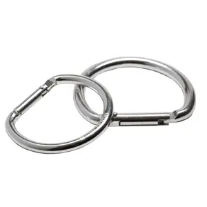 फैक्टरी खुदरा 6.2 cm डी आकार एल्यूमीनियम carabiner पानी की बोतल biner क्लिप अनुकूलित धातु हुक