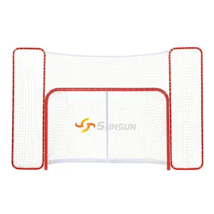 Plegable Hockey objetivo con soporte de esquina y receptores/72 "* 48" de Hockey sobre hielo de apoyo disparando a objetivos