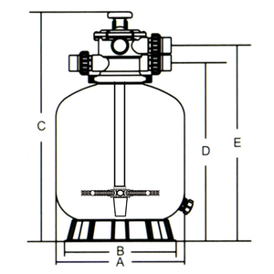 300 kPa/44 psi/3.0 Bar 0.5-0.8 mét Lọc Cát PE hồ bơi Lọc Cát cho hồ bơi - Product Image 5
