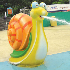 Toboggan aquatique en plastique pour enfants manèges piscine à vagues jeux jouet splash pad amusant pulvérisation équipement au sol en fibre de verre tube glissade d'eau - Product Image 4