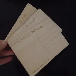 Legno cartolina cartolina regalo di 15*10cm un lato in bianco personalizzato