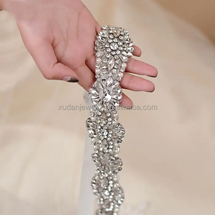 bridal crystal rhinestone belt for wedding dress
