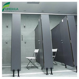 Nhỏ gọn giá rẻ HPL vòi hoa sen cubicle nhà vệ sinh gian hàng Divider cho phòng tắm và trung tâm mua sắm thuận tiện phân vùng với giá - Product Image 1