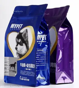 Wholesale customized reusable pet food packaging bag ziplock plastic bag for good grade dog food packaging bag