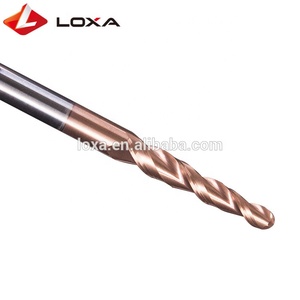 2 flauti Carburo di Tungsteno Solido Rivestito Tapered Sfera Naso Frese Cono E Cono Frese HRC55 - Product Image 3