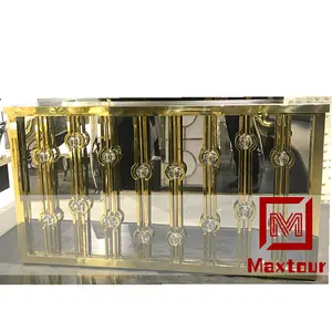 Gold stainless steel Event Wedding Crystal Bar