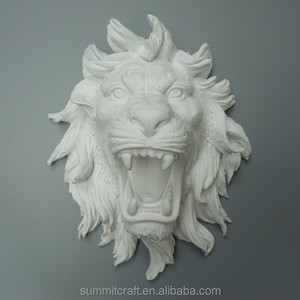 Statua a Testa di Leone <span class=keywords><strong>in</strong></span> <span class=keywords><strong>Resina</strong></span> da Parete, Busto di Leone - Product Image 2