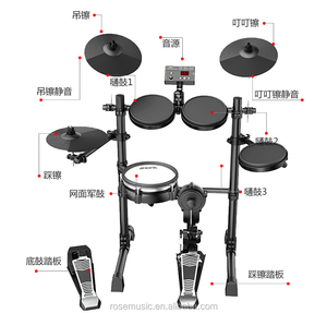 AROMA TDX-15S ราคาโรงงานทั้งหมด-<span class=keywords><strong>ต</strong></span>าข่ายกลองอิเล็กทรอนิกส์ที่มีคู่โซนบ่วงและฉิ่งขายส่ง - Product Image 2