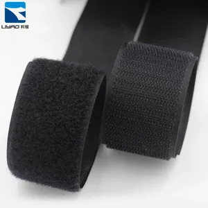 Velcroes Tape Polyester Klett verschluss Schwarz Kunden spezifische gebrauchte Taschen und Schuhe Mehrzweck qualität 100% Nylon Selbst klebende Rohs