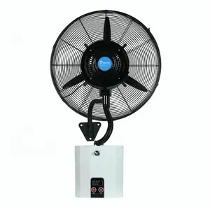 Koele Temperatuur Bevochtiging Muti-Functies Outdoor Met Water Tank Muur Opknoping Spray Mist Fan 1Set Door Houten Doos