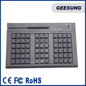 66 teclas programables pos teclado con MSR <span class=keywords><strong>3</strong></span> pistas USB + PS/2 puerto - Product Image 1
